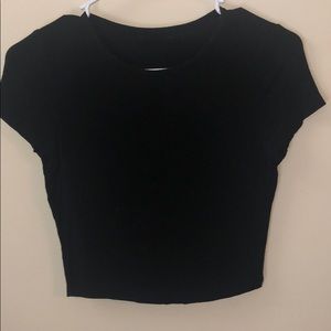 Black crop top.